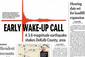 Historical covers for February 11: A 3.8 magnitude earthquake hits northern Illinois