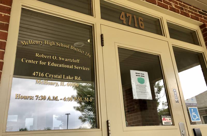 McHenry High School District 156's administrative office is photographed on Monday, Aug. 10, 2020.