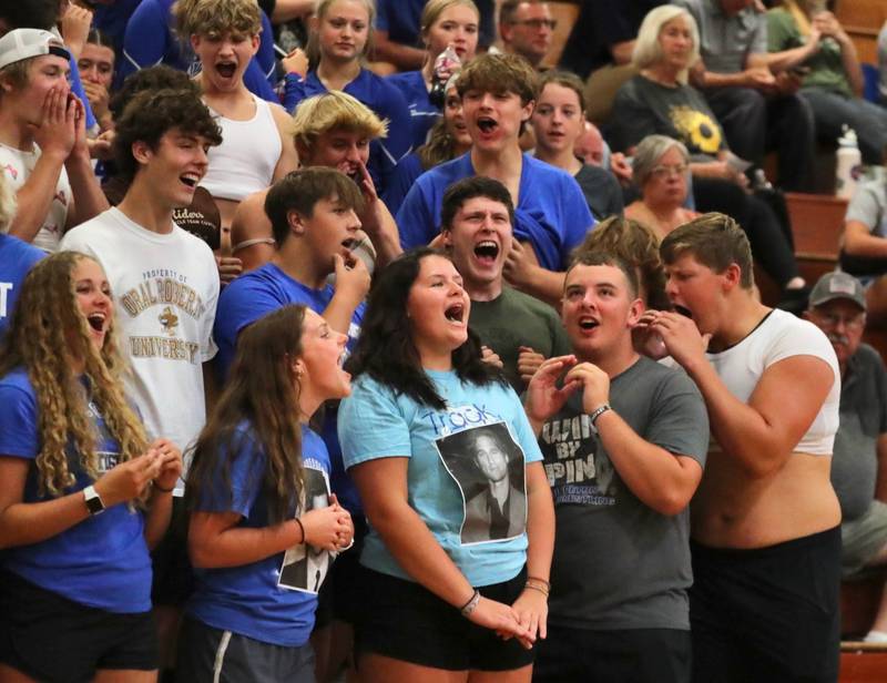 The "Blue Rush" came out in force  Tuesday night at Prouty Gym.