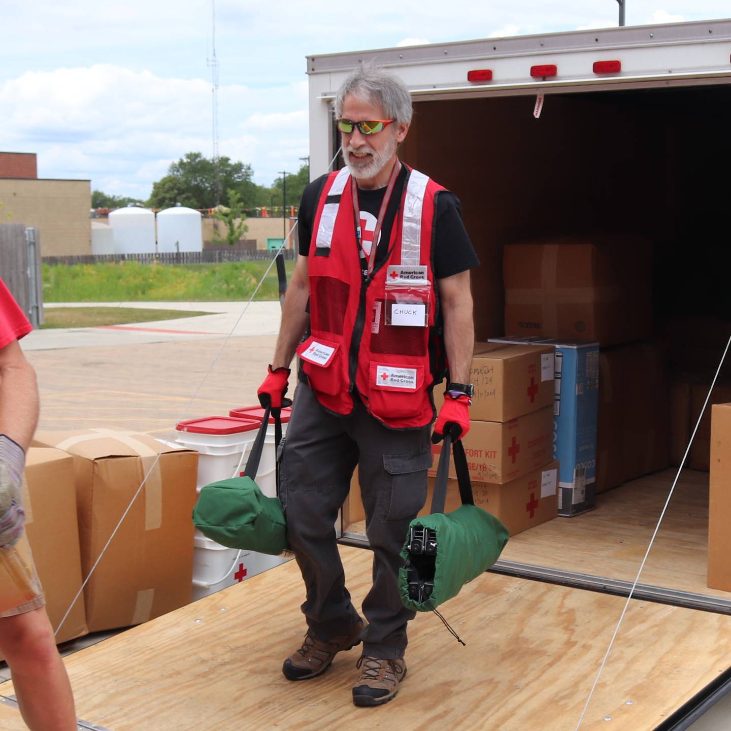 Chuck Massaro of Wheaton began volunteering with the Red Cross in 2020. Massaro helped set up a shelter for those affected by the tornado in Woodridge and Naperville in 2021. Massaro also volunteers with the Red Cross. Red. "Sound the alarm,” installing smoke alarms on weekends when he’s not helping the Red Cross Disaster Action Team.