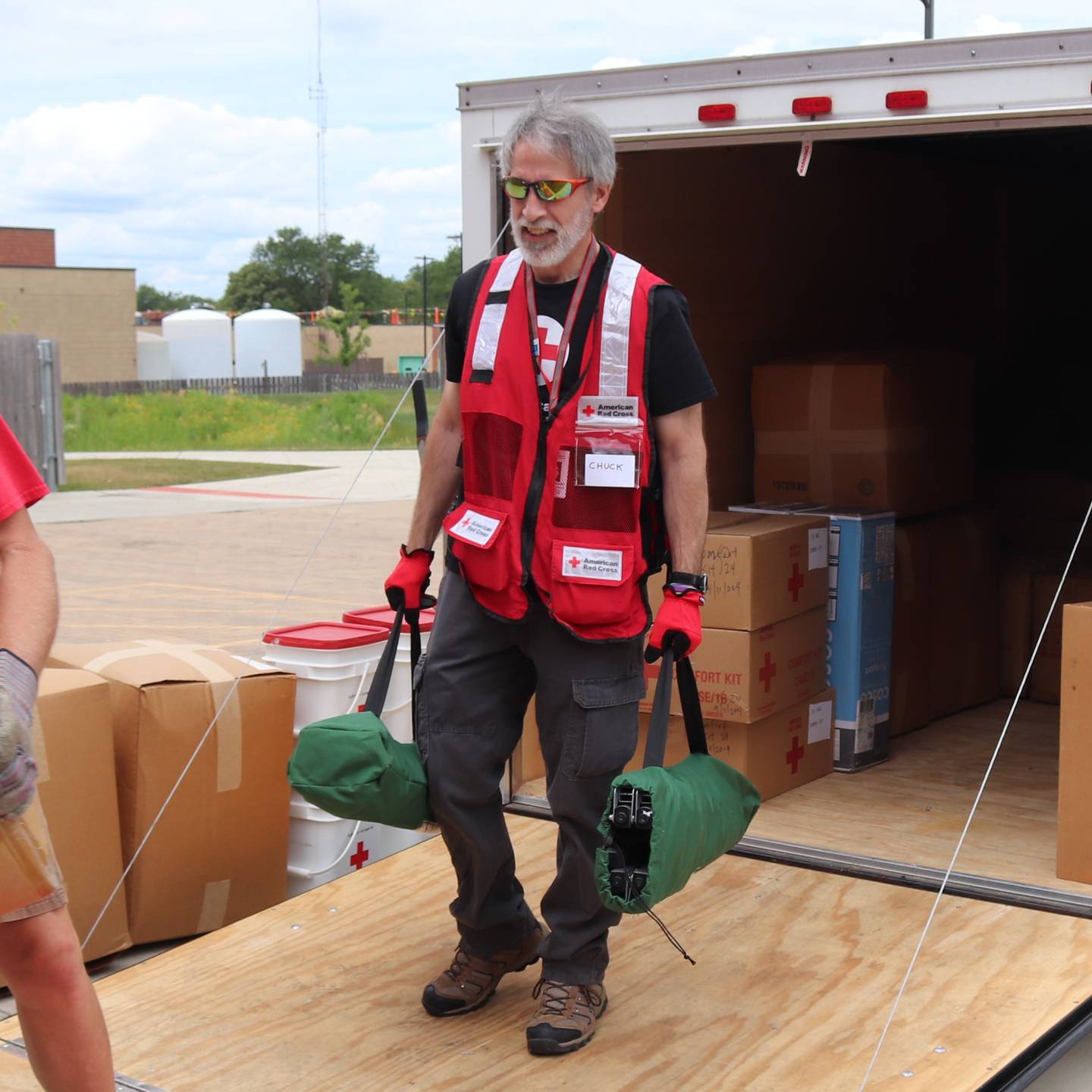 Chuck Massaro of Wheaton began volunteering with the Red Cross in 2020. Massaro helped set up shelter for those affected by the tornado in Woodridge and Naperville in 2021. Massaro also volunteers for the Red Cross "Sound the Alarm” program, installing smoke alarms on weekends when he isn't helping the Red Cross’ Disaster Action Team.