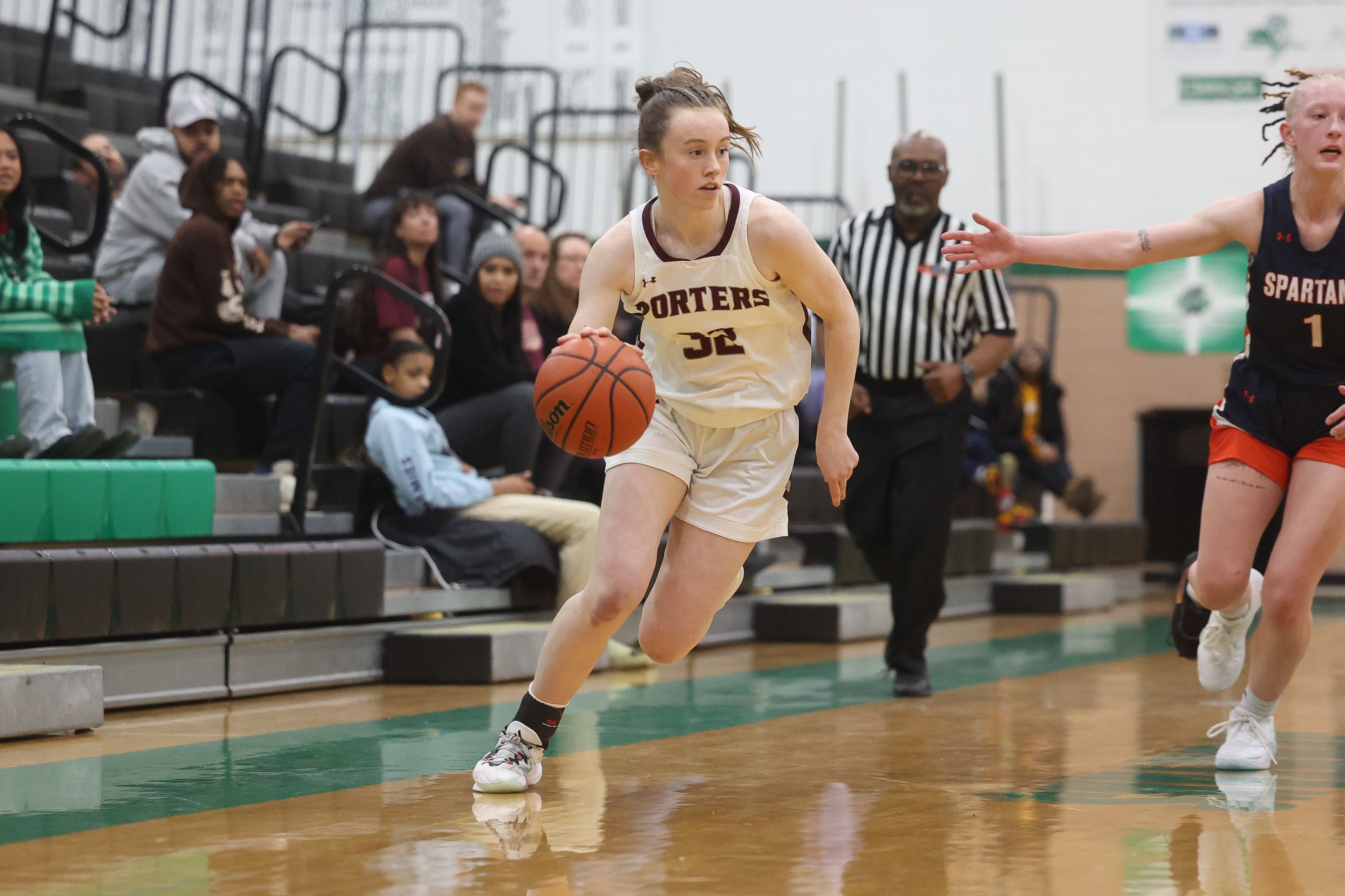Lockport’s Lucy Hynes looks to make a play against Romeoville in the Oak Lawn Holiday Tournament championship on Saturday, Dec.16th in Oak Lawn.