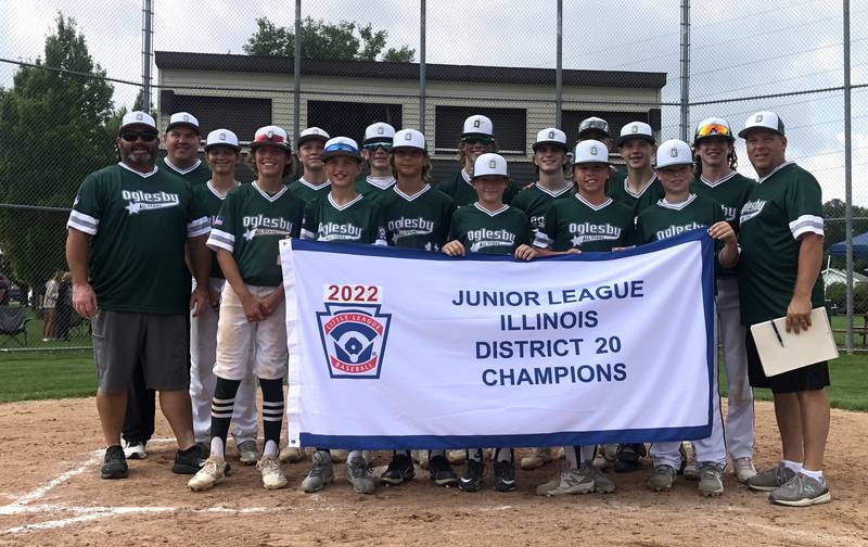 The Oglesby Junior League All-Stars claimed the District 20 banner Sunday, July 17, 2022.