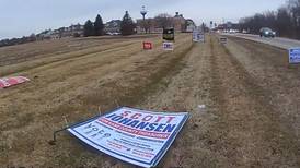 Kane treasurer candidate Scott Johansen says his campaign signs were damaged, stolen