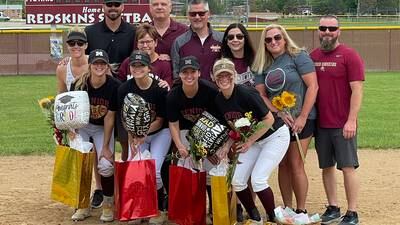 Morris softball rallies past L-P on Senior Day