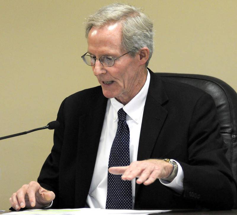 City Manager Bill Nicklas addresses the DeKalb City Council on Monday.  Steve Bittinger - For Shaw Media