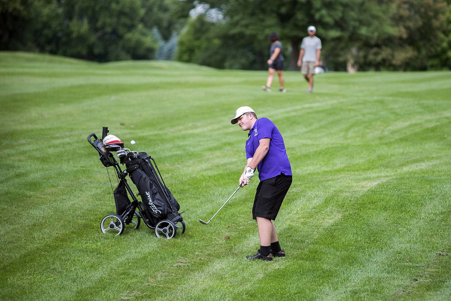 Dixon’s Sage Magnafici takes a shot towards the #6 green at Timber Creek Monday, August 15, 2022.