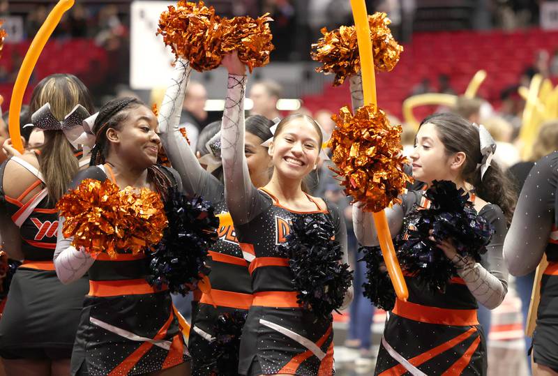 DeKalb students participate in the parade of athletes between games at the First National Challenge Friday, Jan. 27, 2023, at The Convocation Center on the campus of Northern Illinois University in DeKalb.