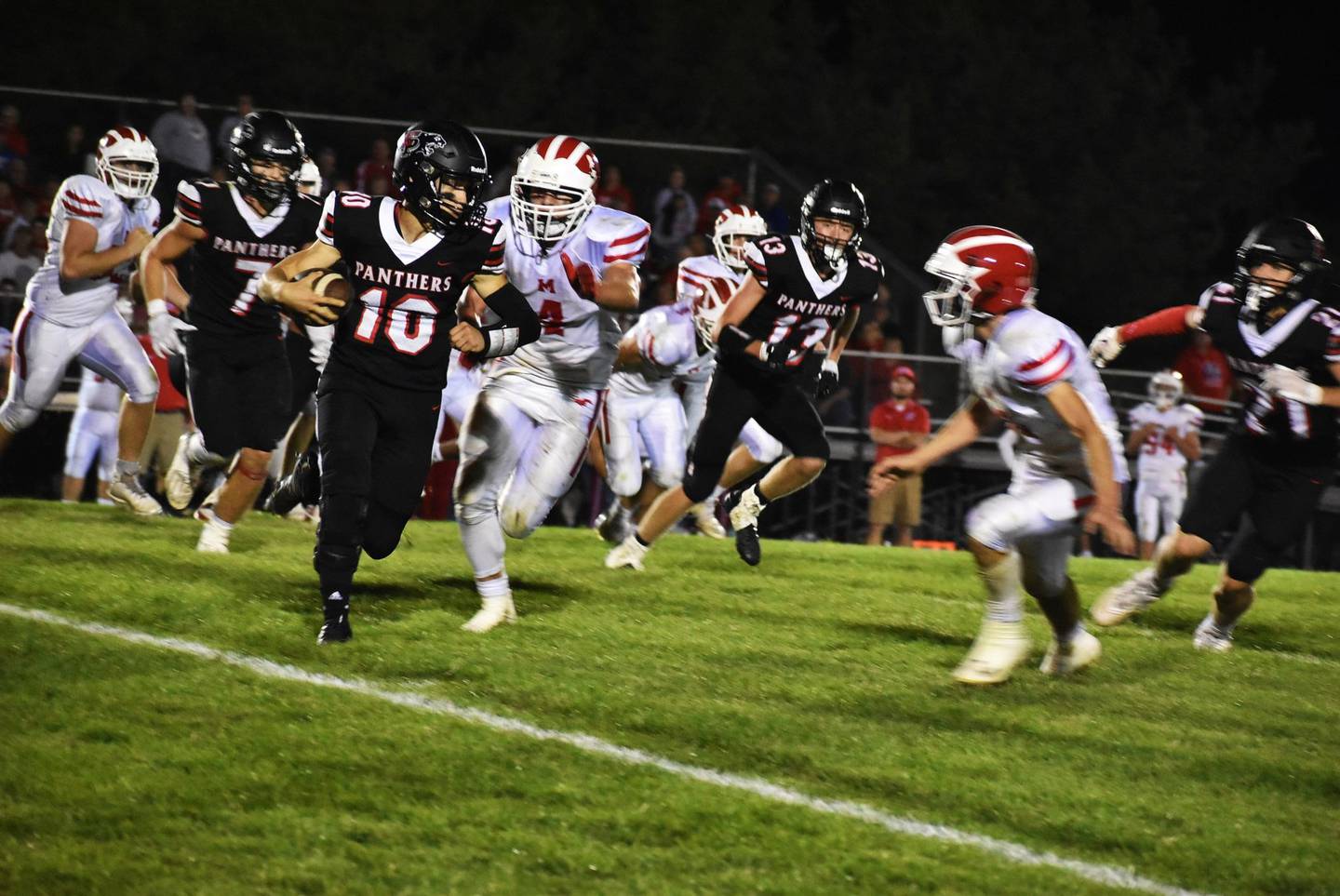 Erie-Prophetstown's Jeremiah Kochevar runs with the ball during a Friday, Sept. 15, 2023 game with Morrison in Morrison.