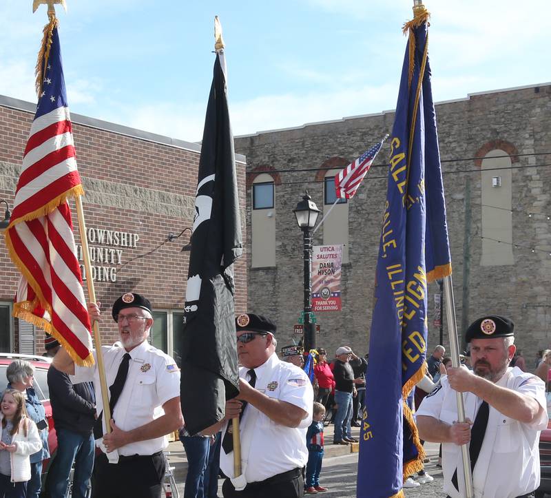 La Salle Veterans march during the 16th annual Utica Veterans Parade and Air Show on Sunday Nov. 5, 2023 downtown Utica.
