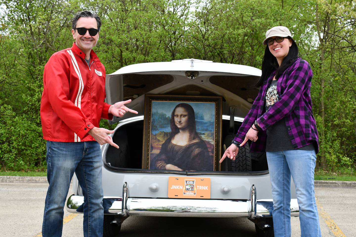 Actors portraying a couple in the "Put Your Junk in the Trunk" music video demonstrate how Forest Preserve visitors should lock valuables up before heading out on the trails.