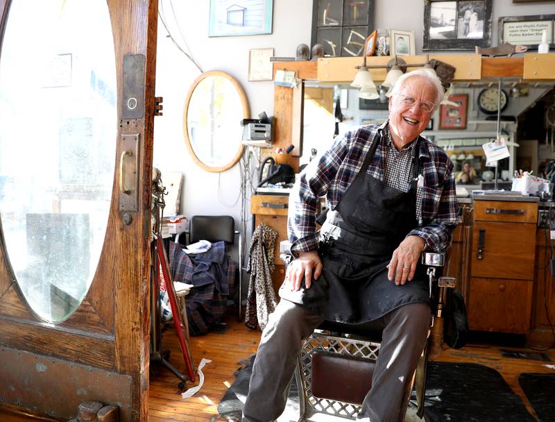 Craig Foltos at his Foltos Tonsorial Parlor in downtown Batavia.