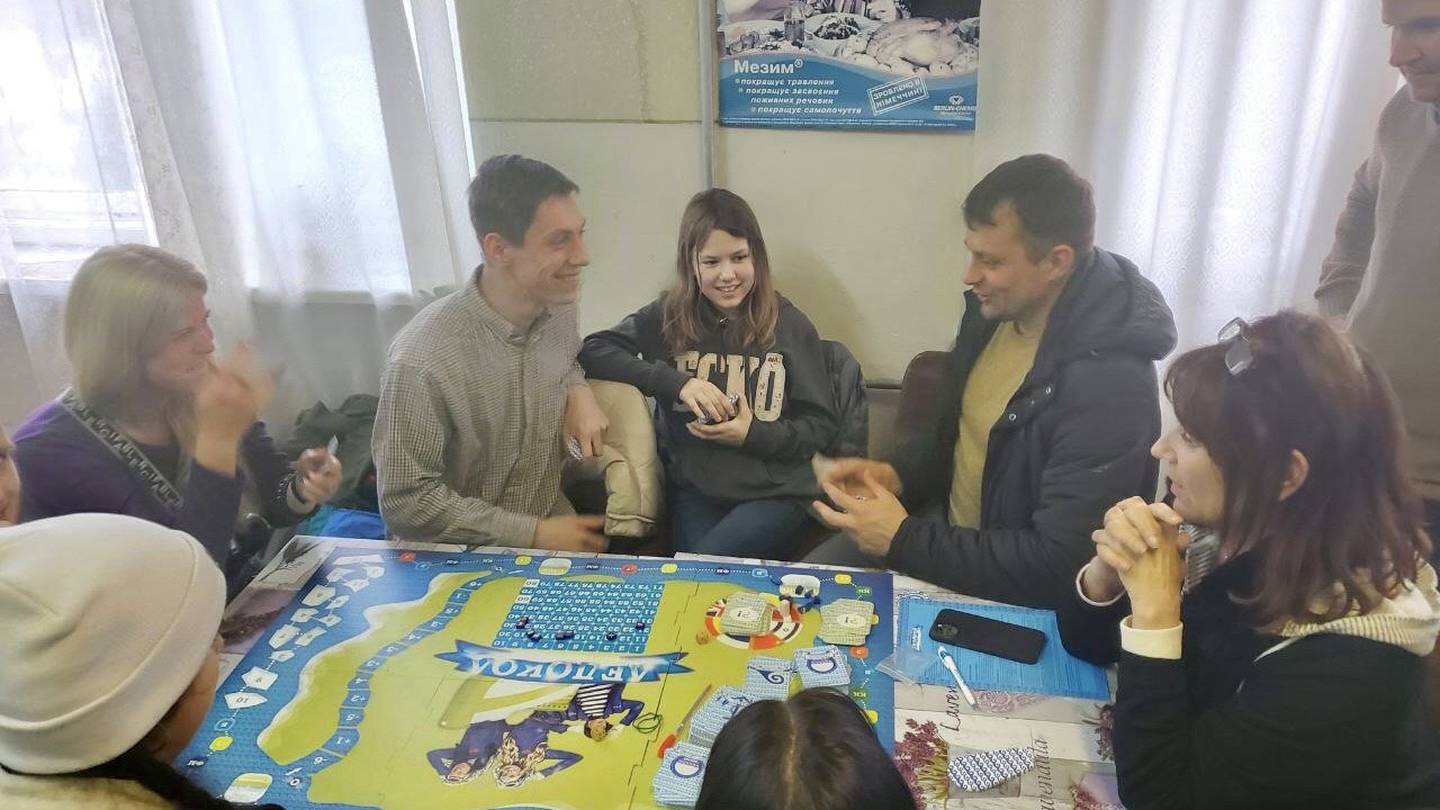 Responders and refugees played board games, during which refugees wanted team members to speak only in English. (photo provided)