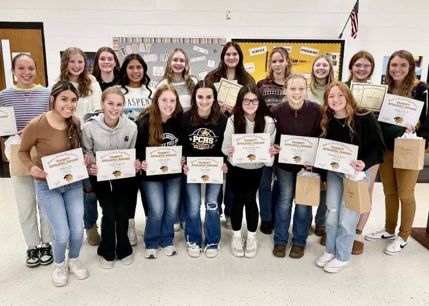 The varsity volleyball team was recently recognized at the 2024 Putnam County High School volleyball team awards night.