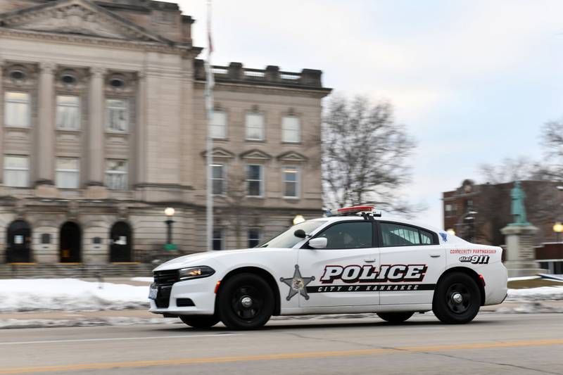 The City of Kankakee Police Department patrol car.