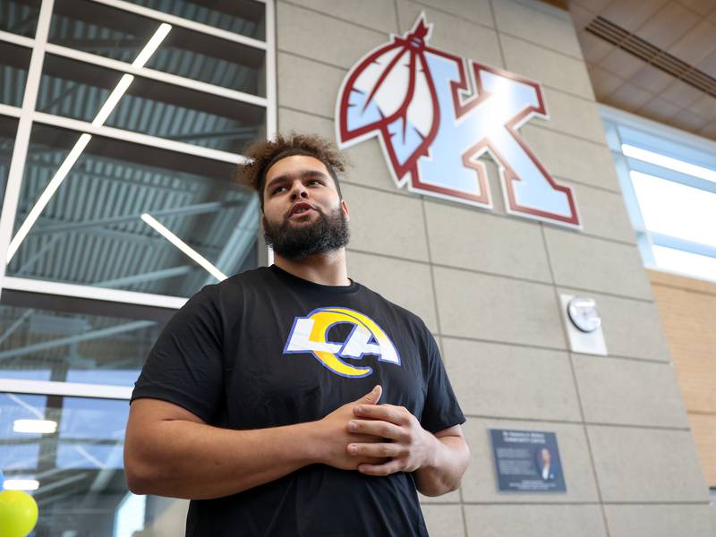 Kankakee native, new LA Ram Keagen Trost celebrated by community he’s become a role model for