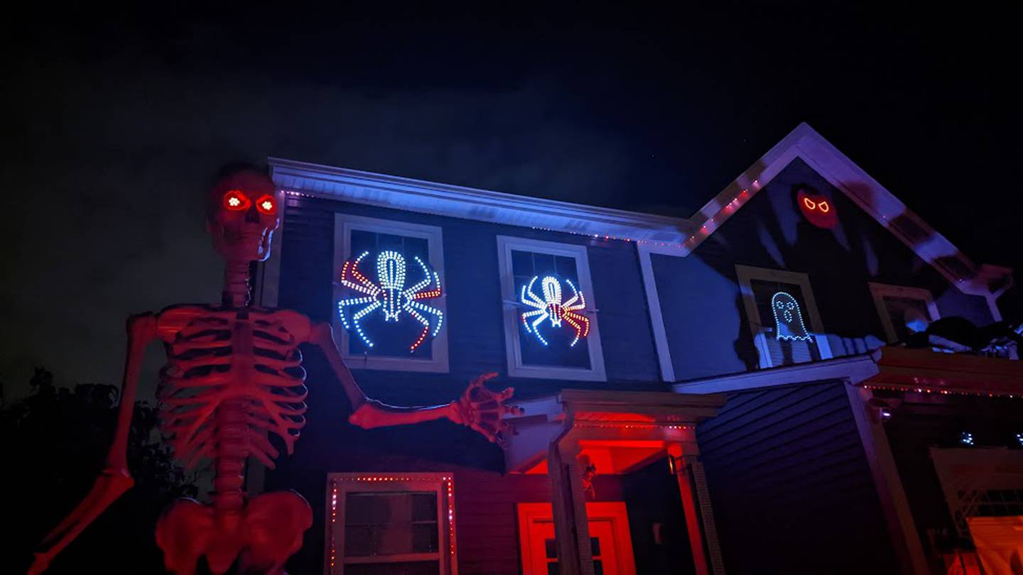 A test run is conducted of the lights to be used in the Caravia Family Light Show.
The Caravia Family Light Show will be shown starting Oct. 1 at 687 N. Goldenrod St., Cortland.