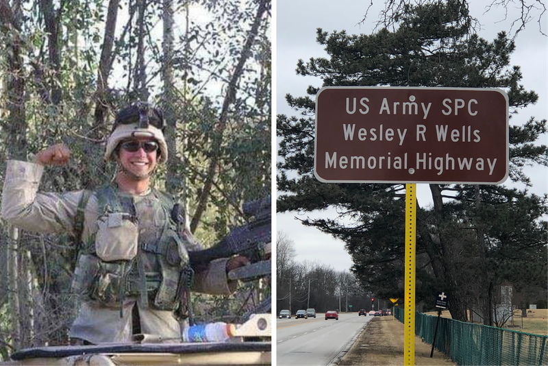 To honor the memory of fallen U.S. Army Specialist Wesley R. Wells a portion of Illinois Route 137 was renamed. Wells, a lifelong Libertyville resident, gave his life in 2004 while fighting insurgents in Afghanistan during Operation Enduring Freedom.