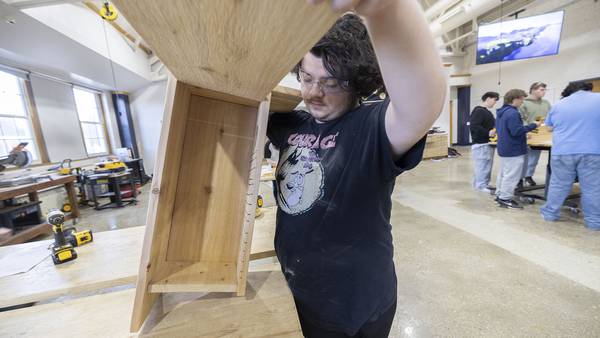 Photos: Building bird boxes at Sterling High School