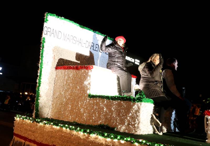 Darlene Riebe served as the Grand Marshall of the Electric Christmas Parade, part of the City of St. Charles’ Holiday Homecoming festivities, on Main Street in St. Charles on Saturday, Nov. 26, 2022. The events were hosted by the St. Charles Business Alliance.