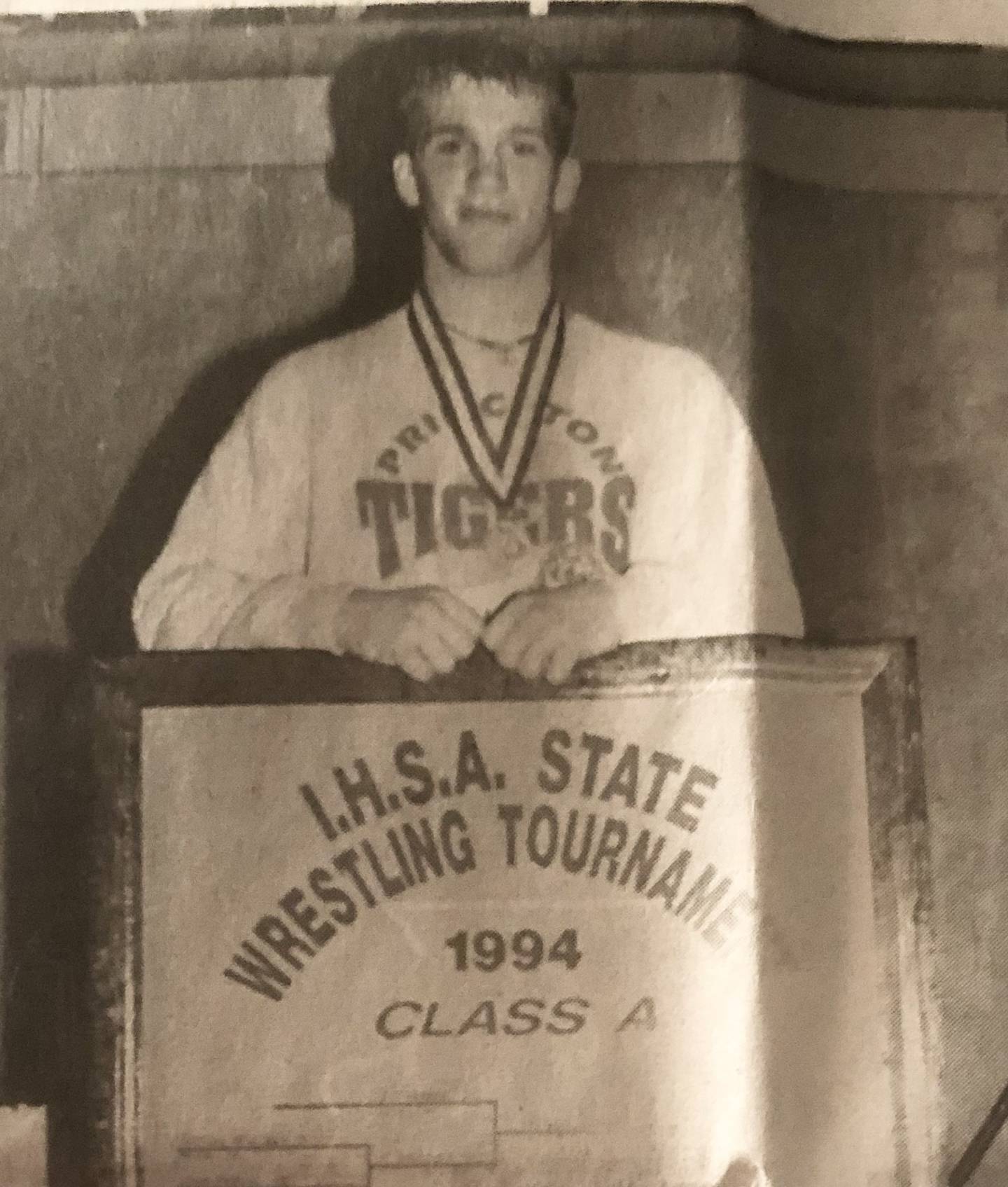Kristian Wahlgren was an IHSA State wrestling champion for Princeton in 1993 and 1994.