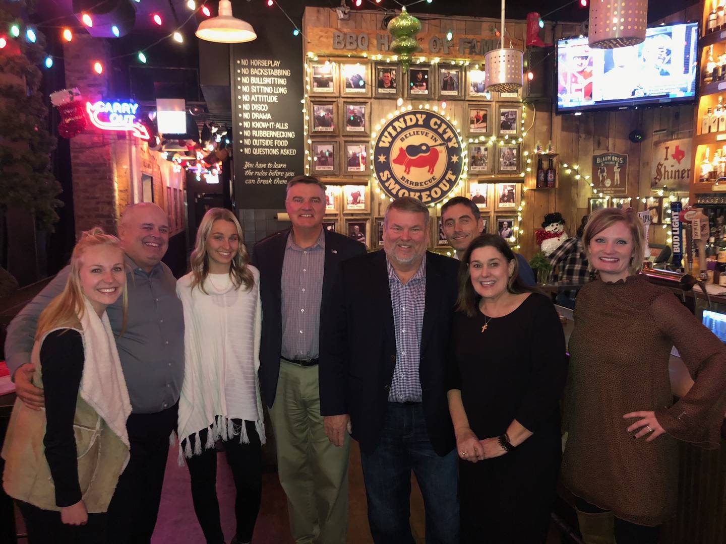 Brown with her staff and colleagues