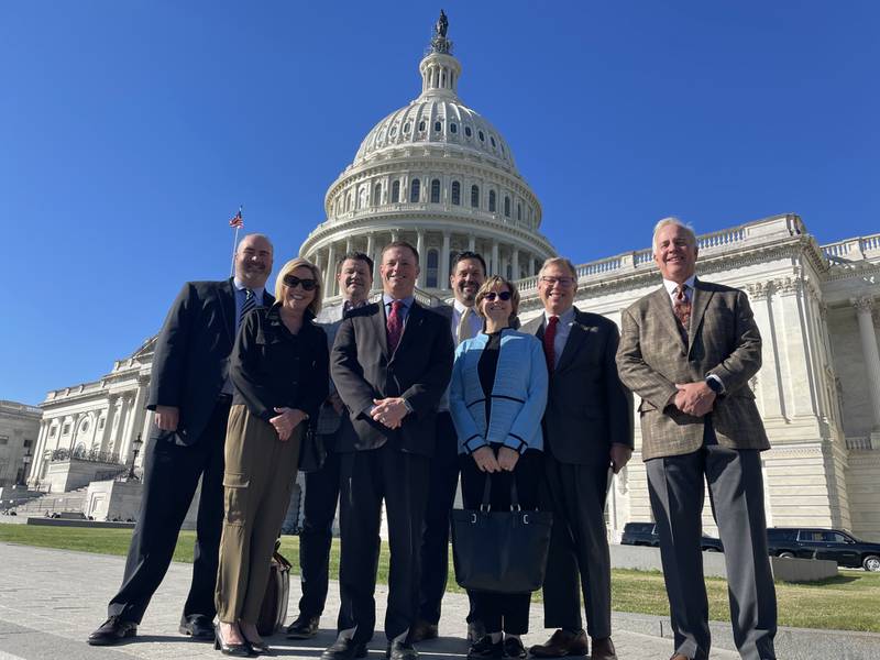 oliet Region Chamber of Commerce & Industry members and Mayor Terry D'Arcy pose for a photo during their trip last week to Washington D.C. Oct. 27, 2023.