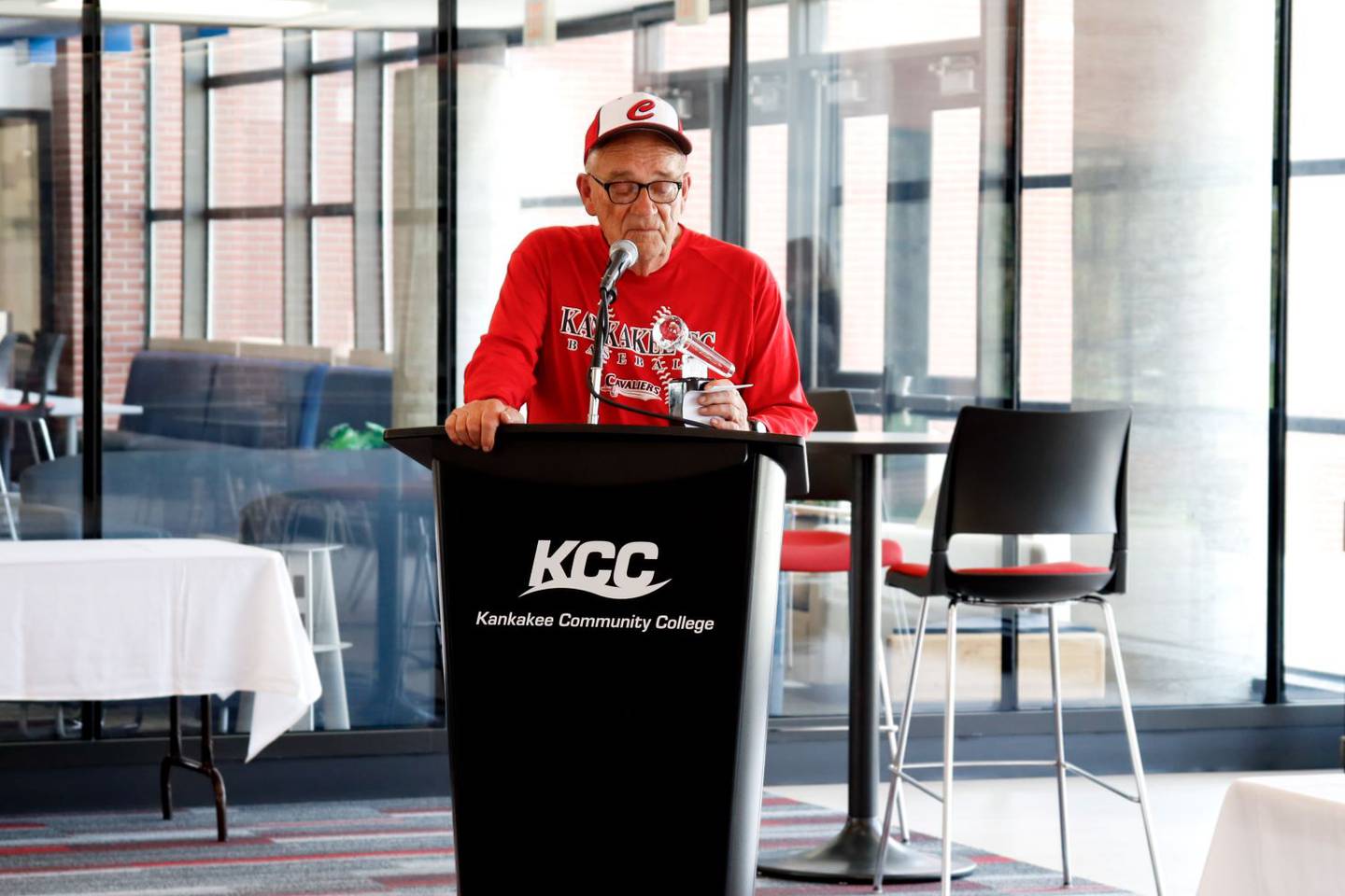 Kankakee Community College honored longtime sports announcer Roy Cordes at a retirement reception on April 28, 2025. Cordes announced Cavaliers games for over 15 years, starting in 2008.