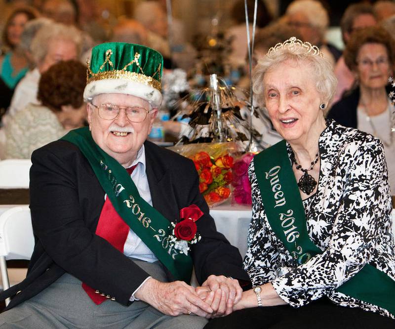 Bob McGarry and Ruth Koppen was crowned 2016 King and Queen and during The Timbers of Shorewood's 13th annual Seniors’ Senior Prom titled, “Top Hats & Bow Ties” June 24 in Shorewood,