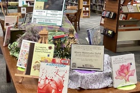 Morris Watercolor Guild donates to library for expanded art book collection