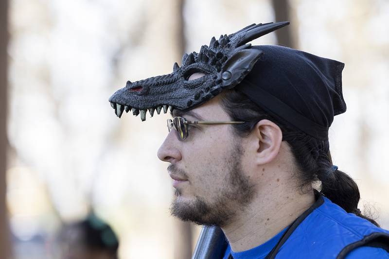 Game player Alex Sherman of Peoria participates in the event Saturday, April 13, 2024 at Lowell Park.