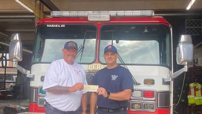 La Salle Catholic War Veterans donates $1,000 to Peru Fire Department