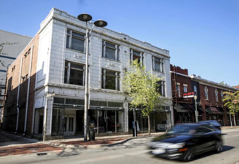 The building at 9 West Cass street sits vacant Monday, May 6, 2019, in Joliet, Ill. The building will be the future site of the Illinois Rock and Roll Museum.