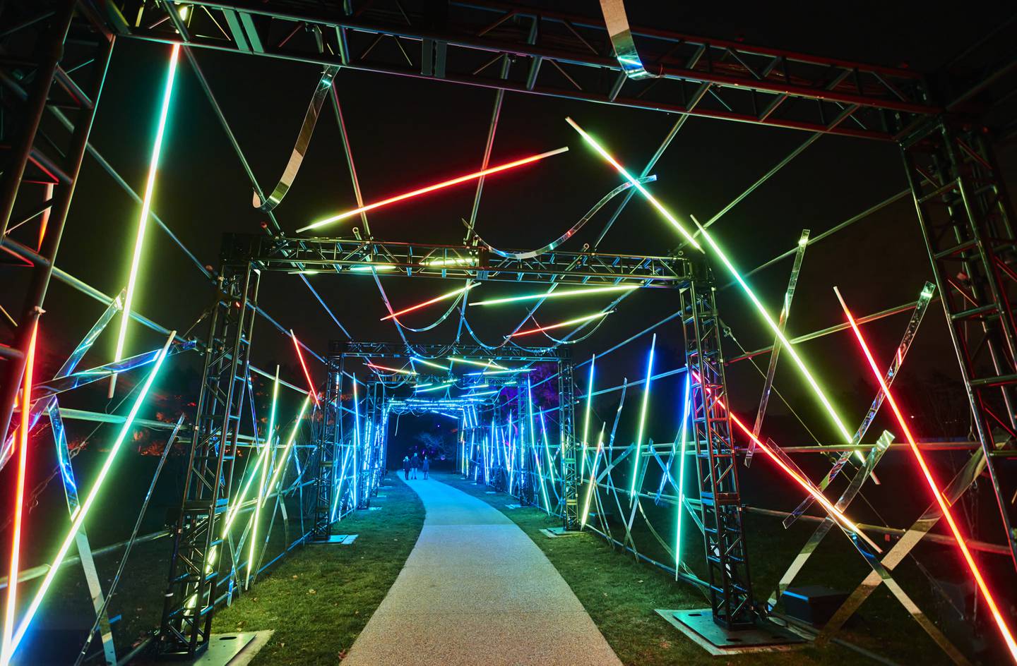 Grand Garden Overture is one of the new attractions of Illumination: Tree Lights at The Morton Arboretum.