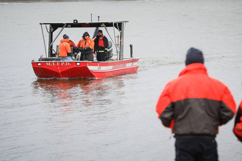 More than a dozen departments made up of fire, police and county officials conducted a search for two missing men near Pistakee Lake Sunday, March 6, 2022.