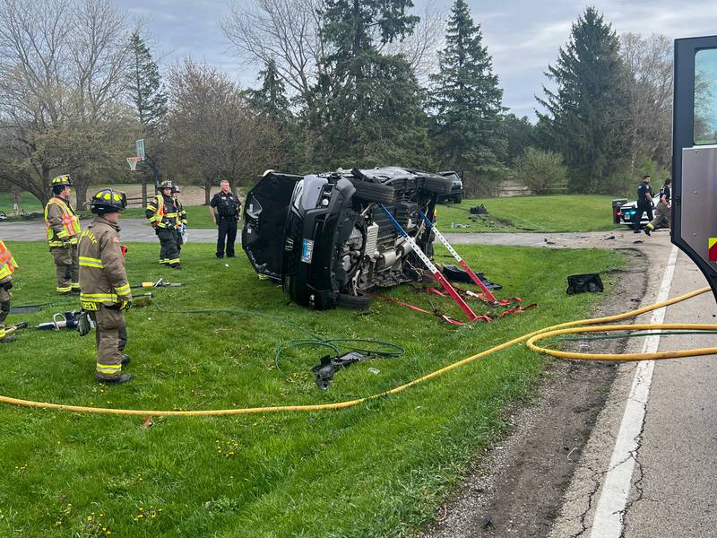 Three people were transported to Northwestern Hospital in McHenry Thursday afternoon following a crash on Barnard Mill Road and Ridgeway Road in Ringwood.
