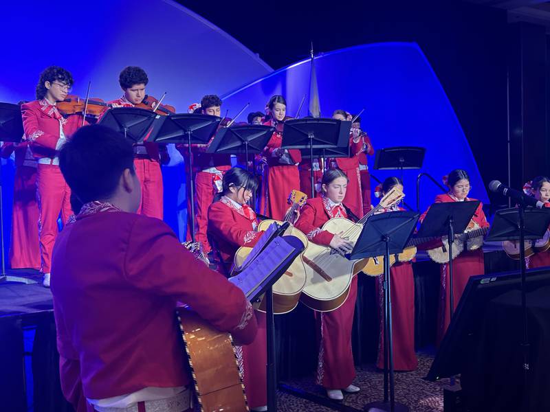 Joliet Public Schools District 86 All City Mariachi Ensemble performs at the Illinois Association of School Boards, Illinois Association of School Administrators, and the Illinois Association of School Business Officials Joint Annual Conference recently in Chicago.