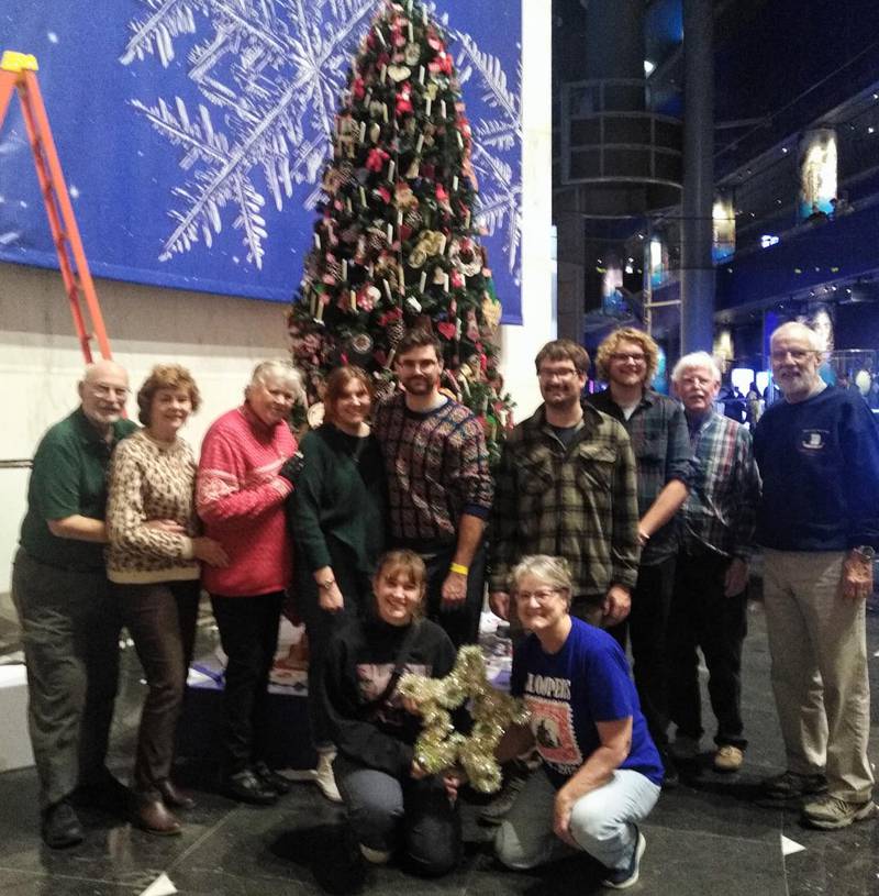 Local Norwegian-Americans decorated a Norwegian-style Christmas tree for the 82nd annual Christmas Around the World and Holiday of Lights exhibit at Chicago's Museum of Science and Industry. Norway tree decorators were members of Montgomery-based Sons of Norway Polar Star Lodge 5-472. The display of 51 trees each representing a country runs through Jan 6.