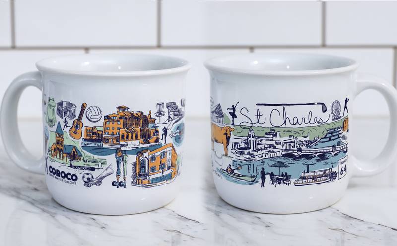 St. Charles mug now available exclusively at Coroco Coffee located at 101 S. First St. in St. Charles.