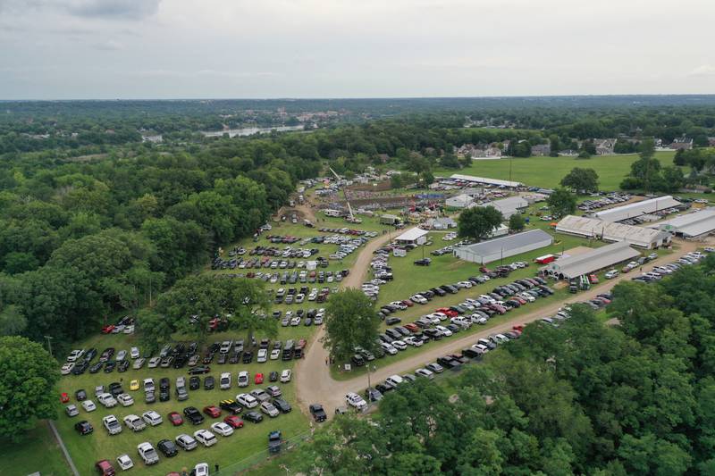 An aerial view of the La Salle County 4-H Show and Junior Fair on Friday, July 14, 2023 in Ottawa.