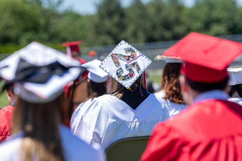 Graduates attend class of 2025 Hall High School graduation ceremony on Sunday, May 18, 2025 at Hall High School in Spring Valley.