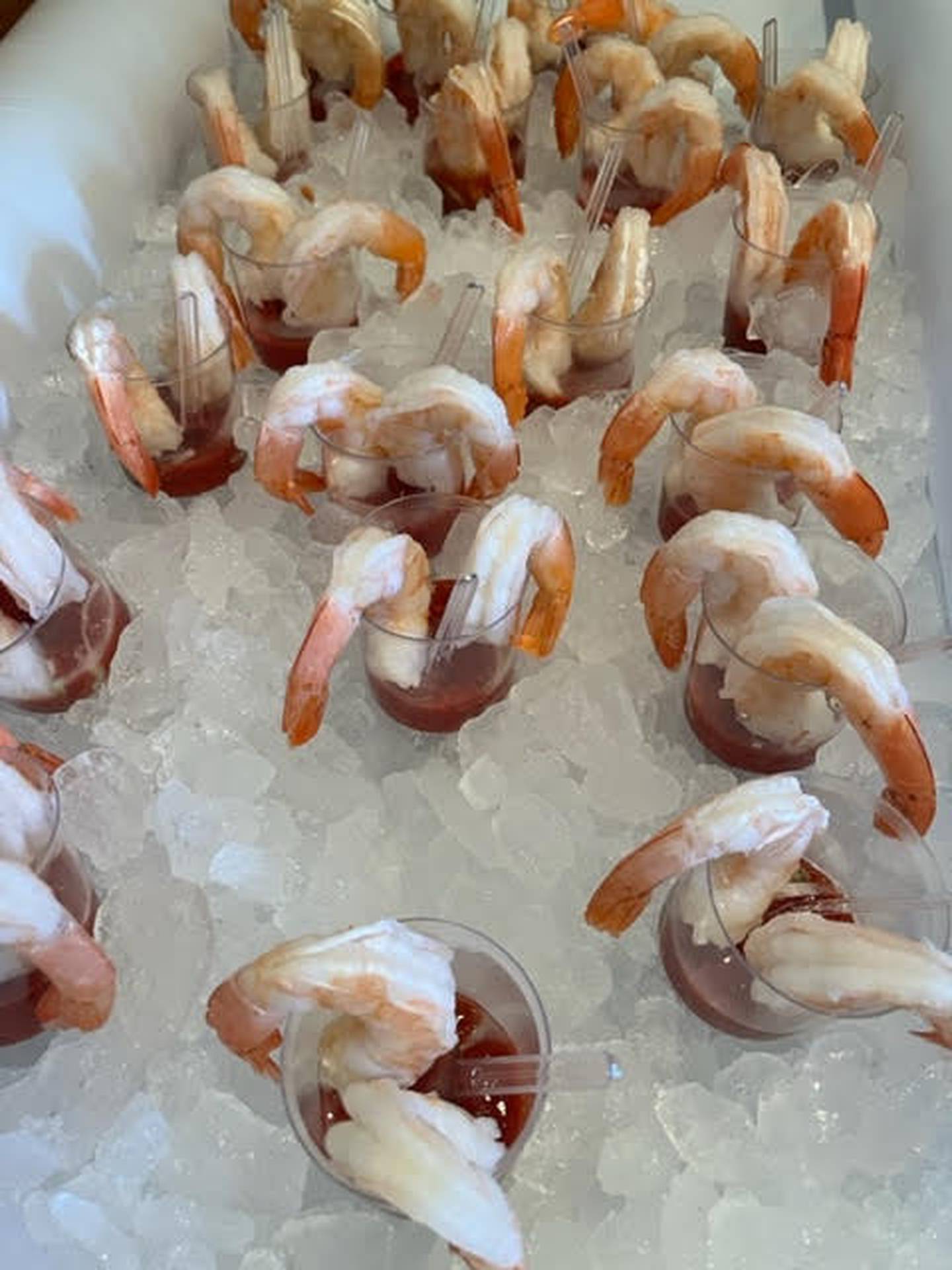 Prawns served by Parry Jo Smith at the museum.