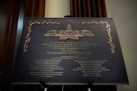 This Jan. 6 plaque was made to honor law enforcement. It’s nowhere to be found at the Capitol