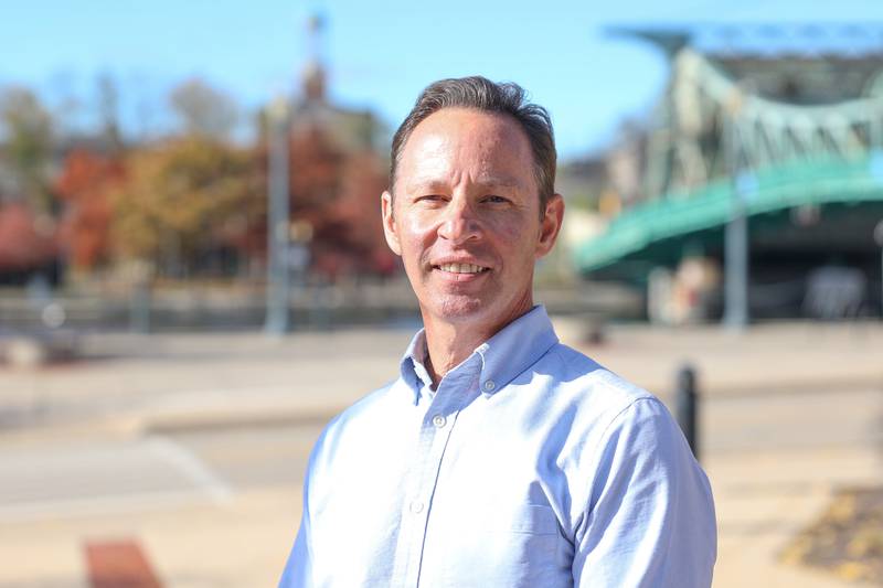 Joliet City Director Jim Torri, who is retiring, poses for a photo outside Joliet City Hall on Tuesday, Nov. 12, 2024 in Joliet.