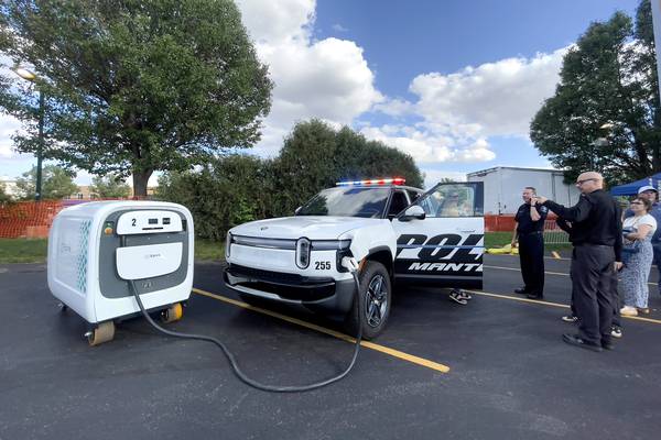 Gotion delivers Rivian EV squad car donation to Manteno Police