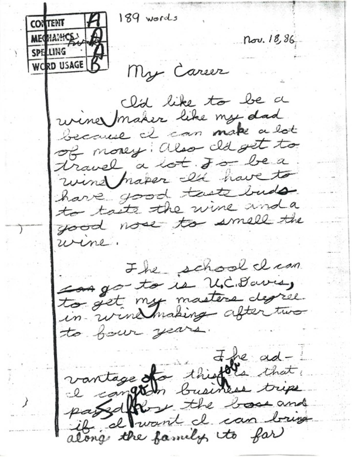 At around age 10, Kirk Venge wrote a school essay about how he wanted to be a winemaker. Uncorked column 4-11-24