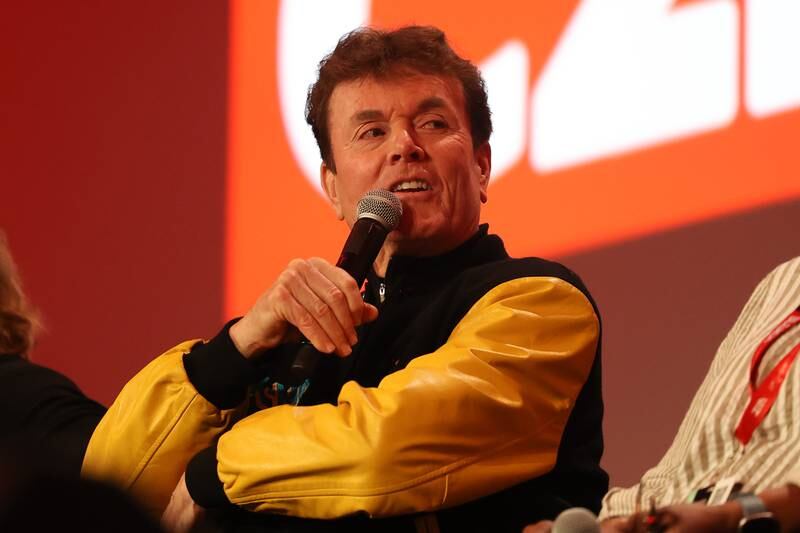 Actor Cathal Dodd, who did the voice of Wolverine, speaks at the X-Men: The Animated Series cast reunion panel at C2E2 Chicago Comic & Entertainment Expo on Friday, March 31, 2023 at McCormick Place in Chicago.