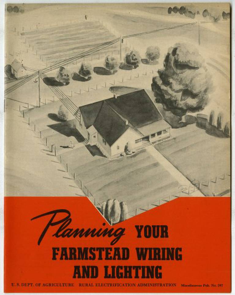 Cover of a pamphlet, 1940-1951. Louisan E. Mamer Rural Electrification Administration Papers, Archives Center, National Museum of American History