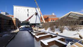 Photos: OSF installs new signs at former KSB Hospital