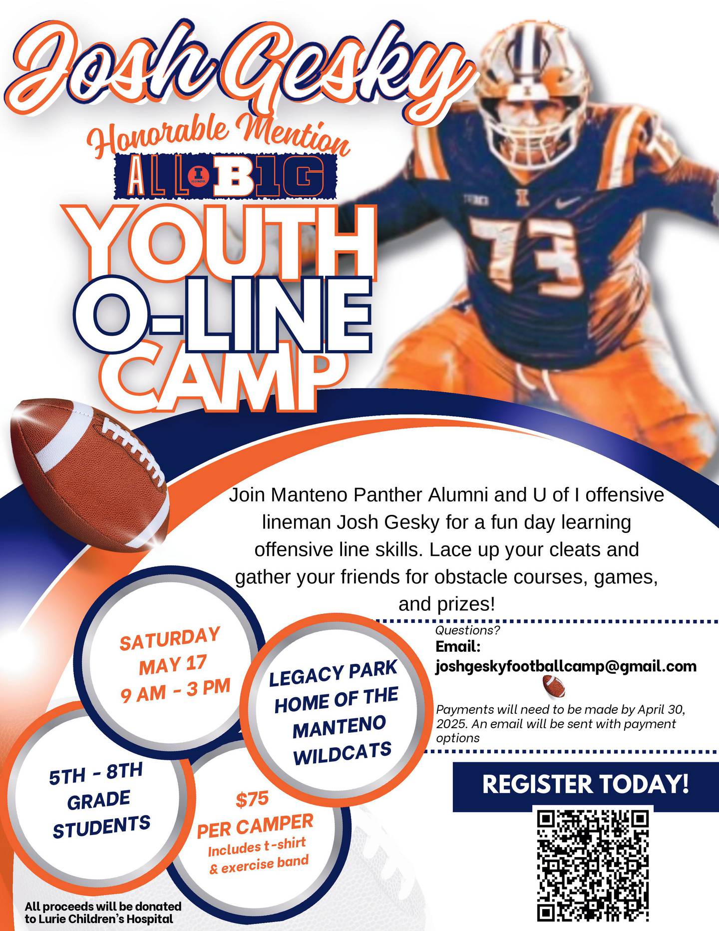 Josh Gesky camp flyer